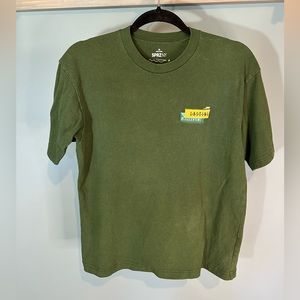 UNIQLO MOMA Graphic T-Shirt in Green with  Lasting Impressions Embroidery